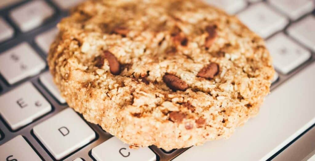 Cookie on keyboard
